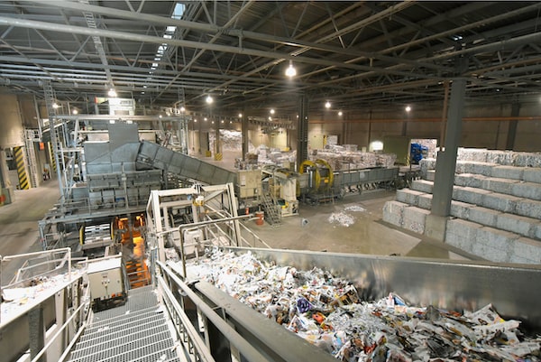 Products being destroyed in a warehouse.